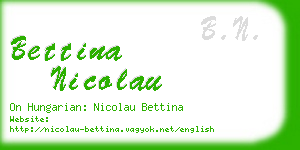 bettina nicolau business card